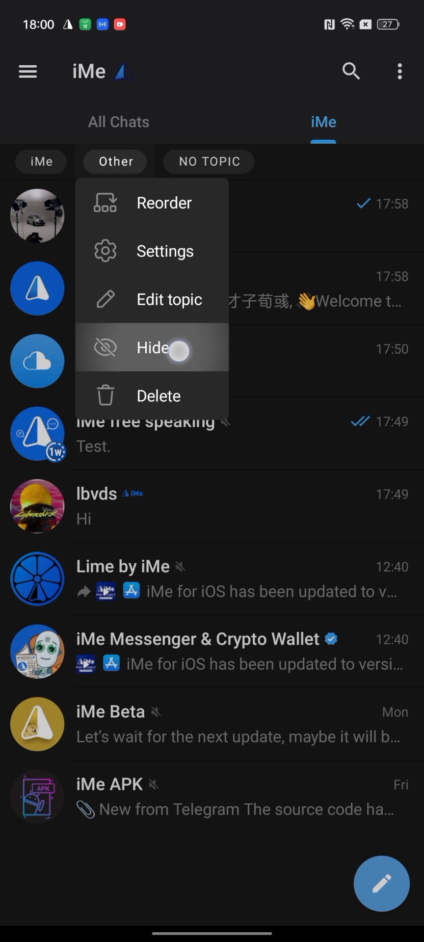 使用 iMe 提高您的工作效率和隐私:在 Telegram 上隐藏主题和文件夹
